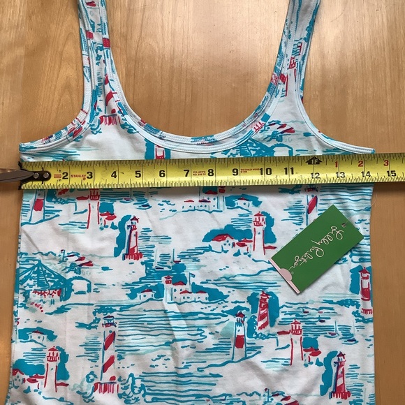 NWT Lilly Pulitzer Tabbie Tank Resort White Watch Out Small - Picture 4 of 6
